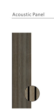 Wall Panel 01D - Dark Oak - Acoustic - 240cm - (1 pack / 4pcs)