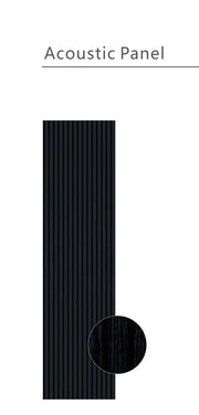 Wall Panel 01E - Black - Acoustic - 240cm - (1 pack / 4pcs)