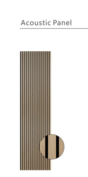 Wall Panel 01A - Natural Oak - Acoustic - 240cm - (1 pack / 4pcs)