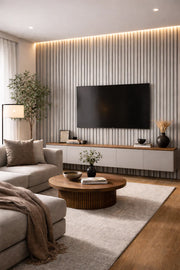 Wall Panel 04B - Light Grey - Acoustic - 240cm - (1 pack / 4pcs)
