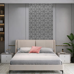 Wall Panel 08B - Grey - Blocks - 240cm - (1 pack / 4pcs)
