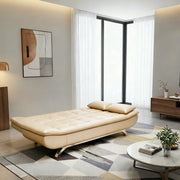 Kota leather Clic Clac Sofa Bed - Beige