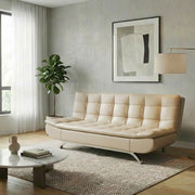 Kota leather Clic Clac Sofa Bed - Beige