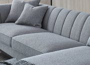 Duce Grey Chaise Sofa (Right)