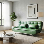 Kota leather Clic Clac Sofa Bed - Green