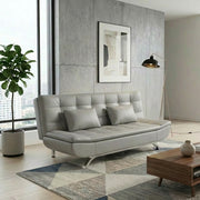 Kota leather Clic Clac Sofa Bed - Grey