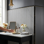 Wall Panel Trim A - WN Gold and Black Marble - WP 01/02 - 240cm - (1 pack / 10pcs)
