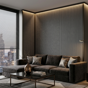 Wall Panel Trim A - WJ Metallic Dark Grey - WP 01 - 240cm - (1 pack / 10pcs)