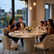 Palazzo Extendable Round Ceramic Dining Table