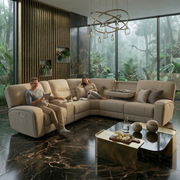 Excalibur Zero Gravity Power Recliner Corner Sofa