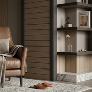 Wall Panel 83D Trim - Dark Brown - 180cm/290cm - (1 Pack / 10pcs)
