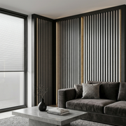 Wall Panel Trim A - WJ Metallic Dark Grey - WP 01 - 240cm - (1 pack / 10pcs)