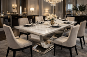 London Marble Dining Table 180cm x 90cm