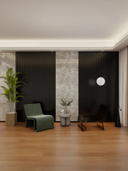 Wall Panel 81E - Black - Seamless - 240cm - (1 pack / 16pcs)