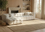 Choice Bubble Chaise Sofa (Left) in Beige or Grey