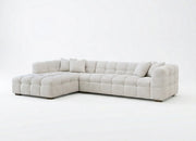 Choice Bubble Chaise Sofa (Left) in Beige or Grey