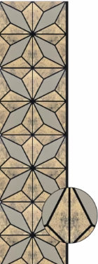 Wall Panel 010B - Antique Metallic Gold - Acoustic - 240cm - (1 pack / 4pcs)