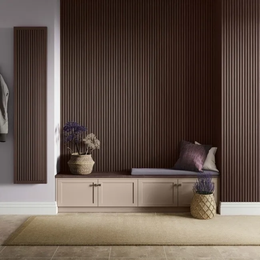 Quadrant Walnut Acoustic Wood Wall Panel - 240cm x 60cm