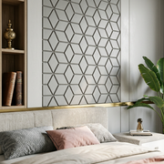 Wall Panel 08B - Grey - Blocks - 240cm - (1 pack / 4pcs)